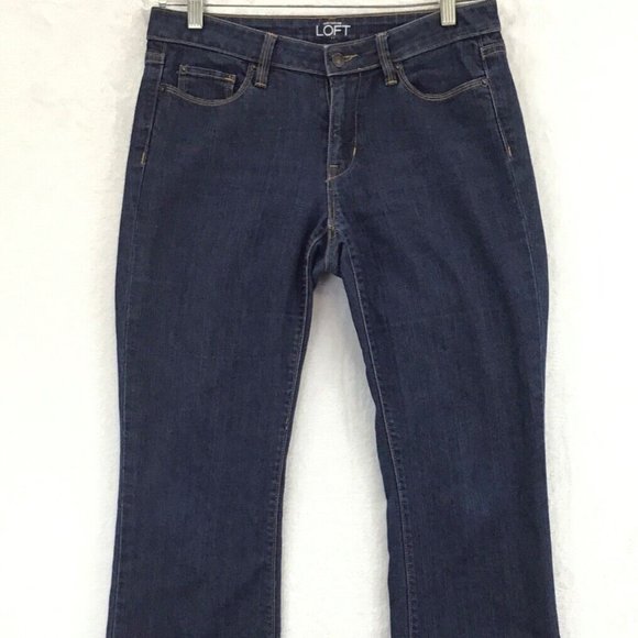 Ann Taylor Loft Womens Size 8 Modern Boot Jeans Inseam 33" Whiskering Stretch - Picture 5 of 11